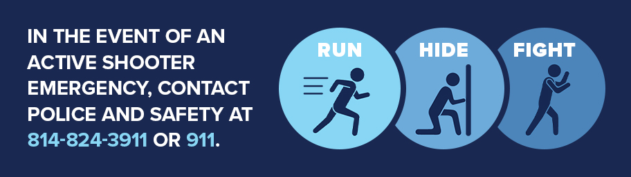 Run, Hide, Fight graphic