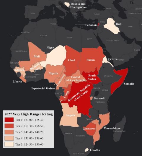 top 50 countries posing danger to us diplomats