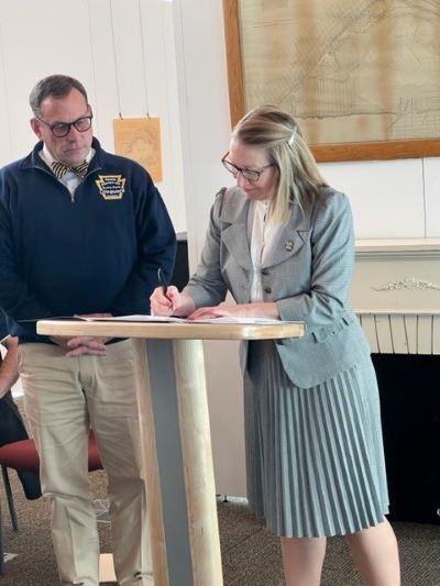 Mercyhurst University President Kathy Getz and PILA President Jim Vieira
