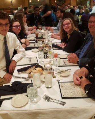 AIM students have dinner with Wells Fargo executive web.