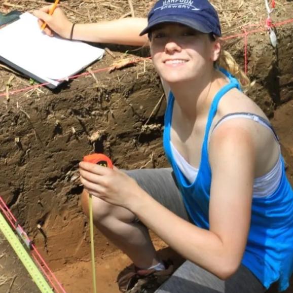 anthropology student in the field