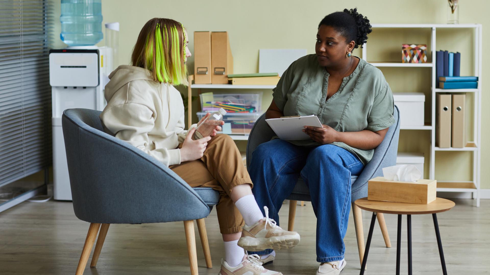 two women having a conversation