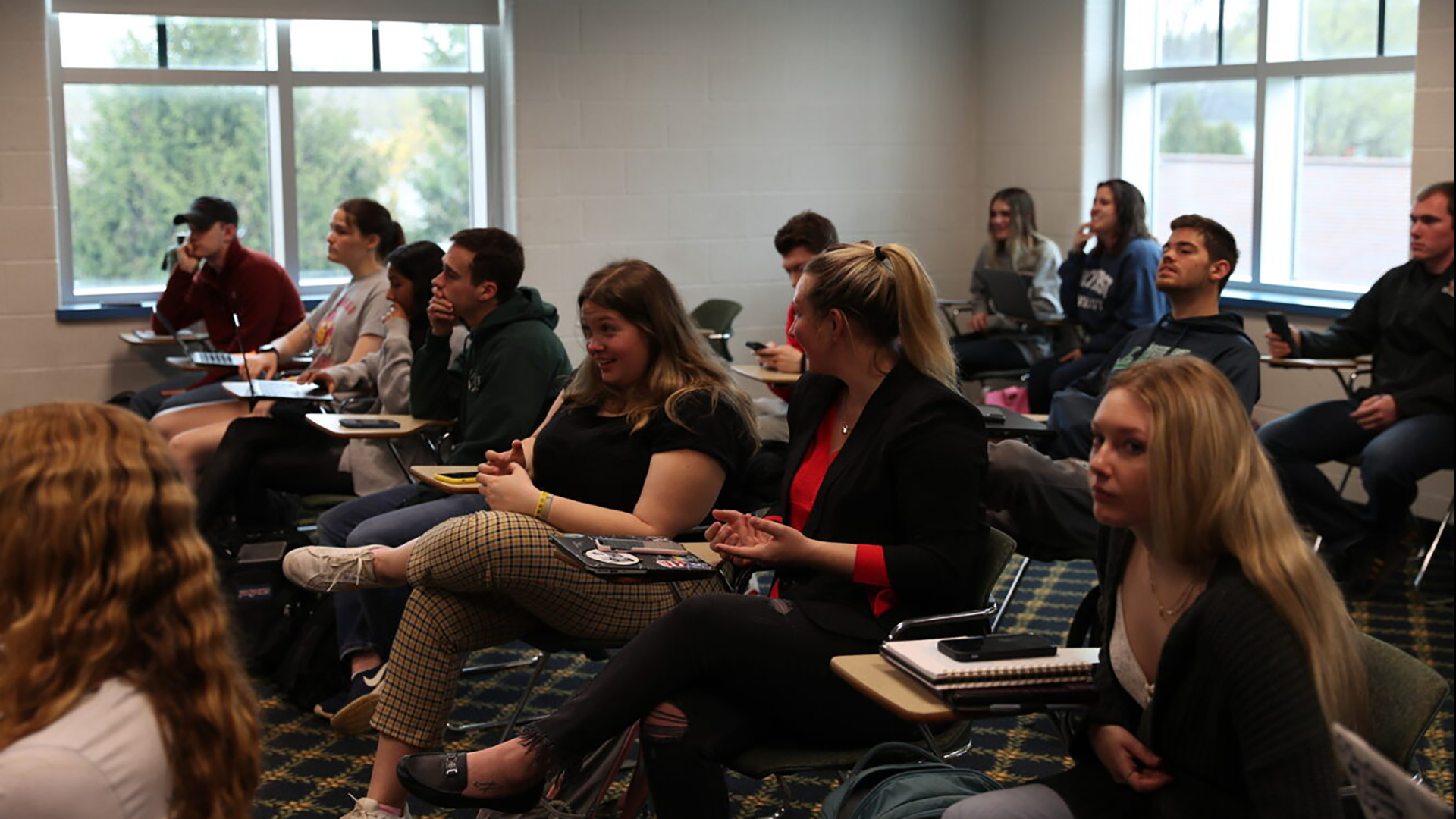 Criminal Justice students in a classroom setting