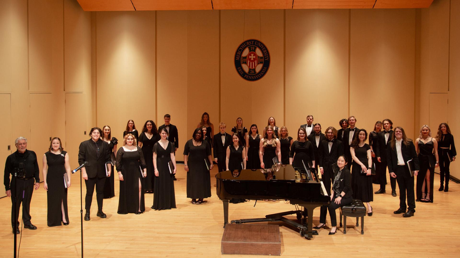 Students performing during their 2023 concert choir performance