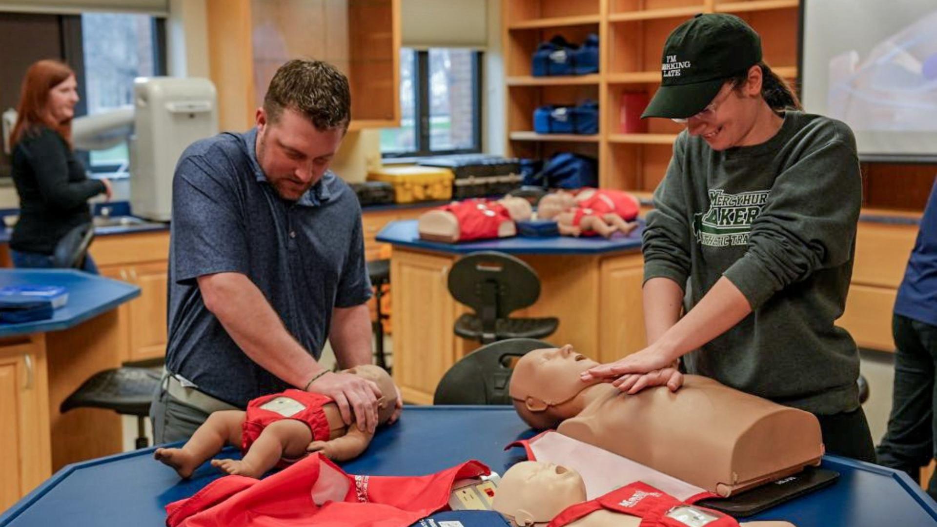 AHA BLS header, CPR session