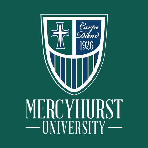 Green background with Mercyhurst logo