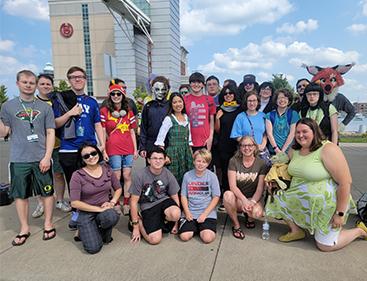 Group photo of students in summer