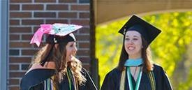 Two students after graduation