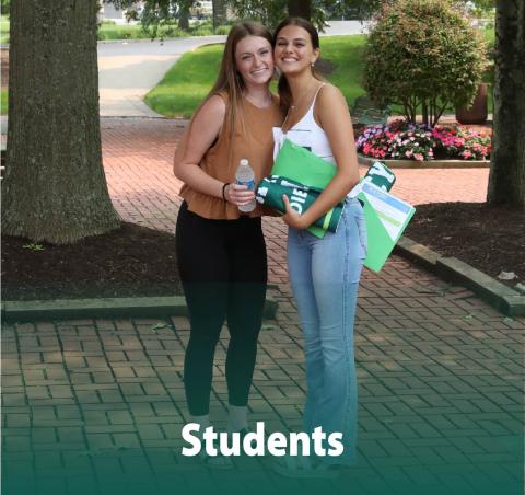 Students Posing on Campus