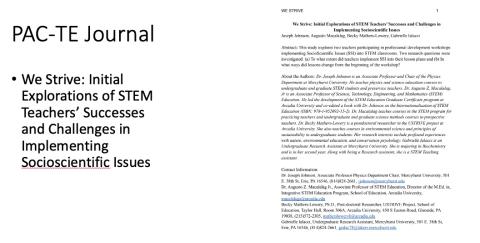 screenshot of research abstract