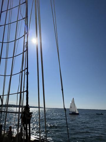 Sail boat on Lake Erie