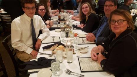 AIM students have dinner with Wells Fargo executive web.