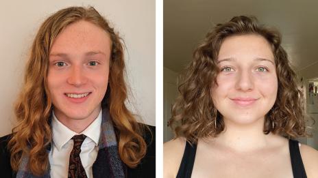 Portrait images of juniors Marley Ramon and Reid Brown