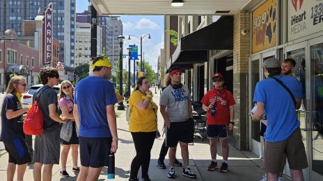 2023 CREATE participants make a visit to downtown Erie.
