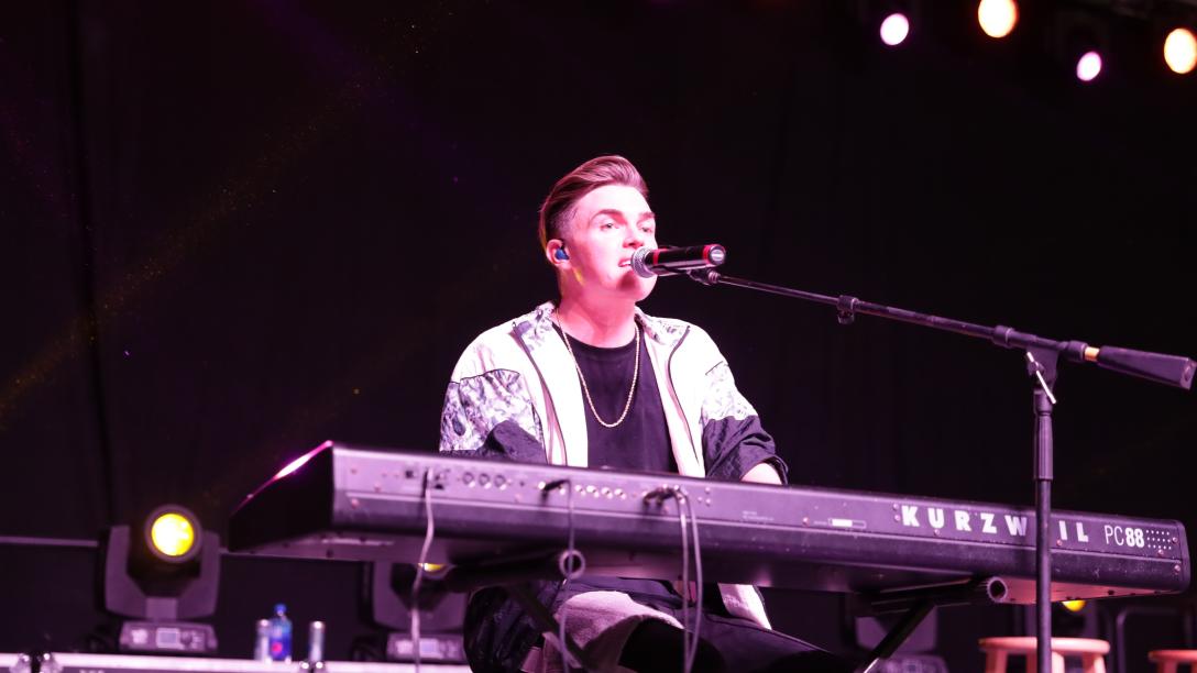 jesse mccartney performs at Mercyhurst