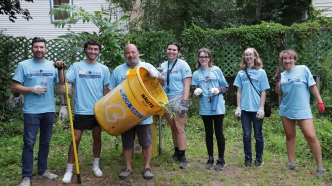 Students participating in Day of Service