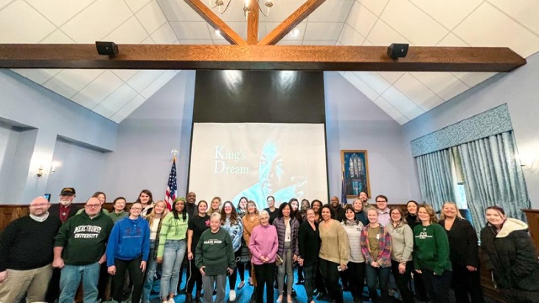 Community members gathered for MLK Day presentation