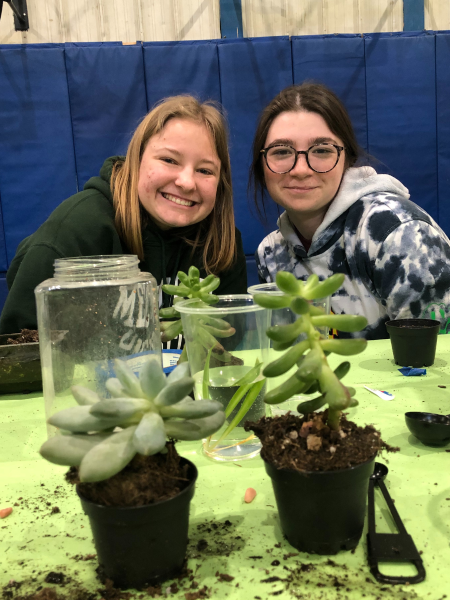 students at wellness fair