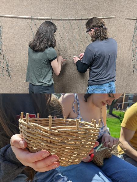 Students exploring the design, production, use, and analysis of traditional materials
